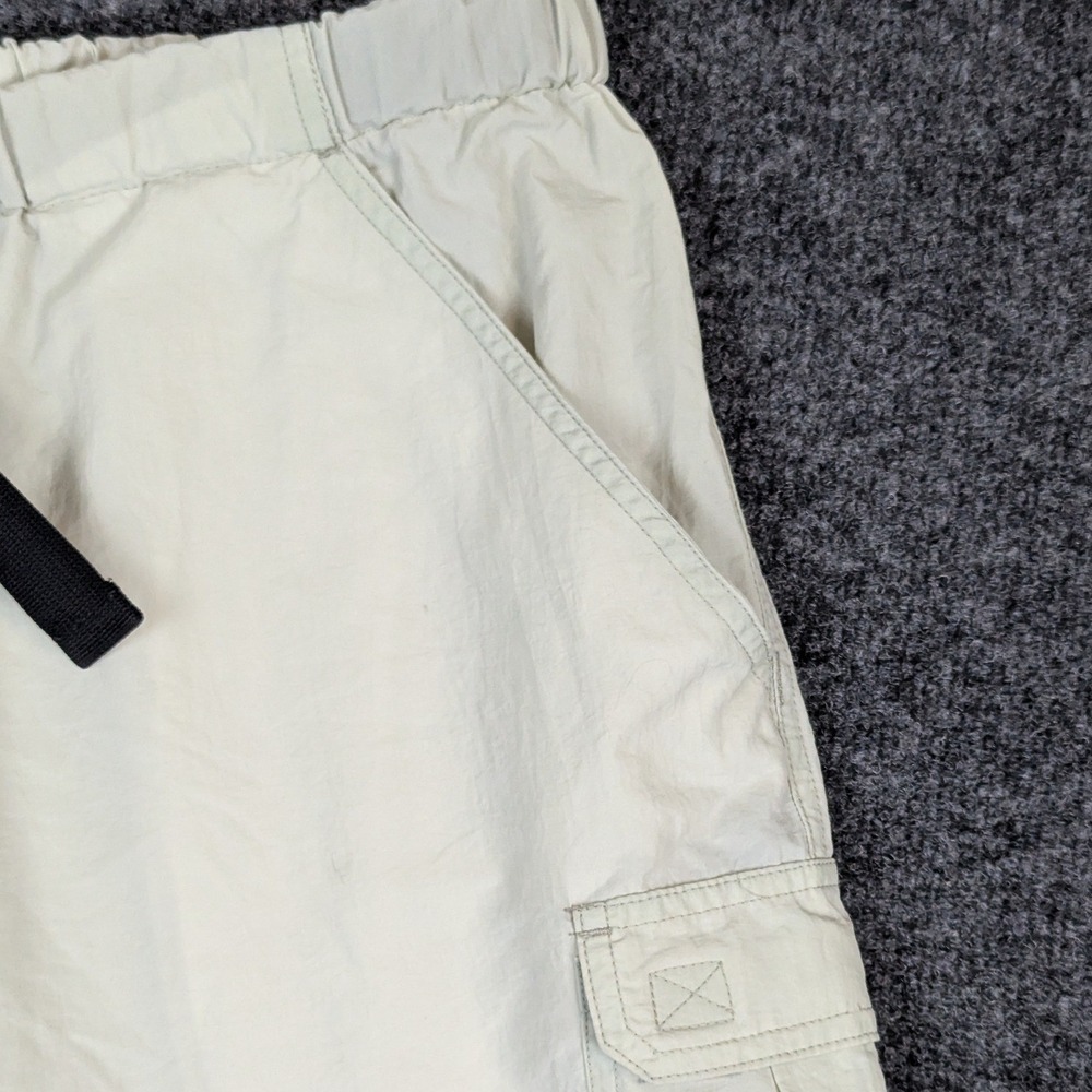 Vintage St Johns Bay Mens Beige Nylon Cargo Shorts Packable Belted Size Large - Picture 6 of 14